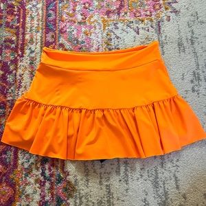 Orange Shein Tennis Skirt